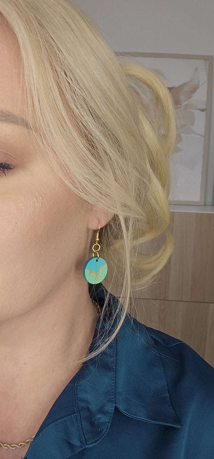 Puiset pyöreät Mini-korvakorut  2 cm