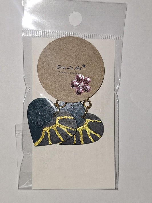 Sydänkorvakorut 3,2 x  2.75 cm