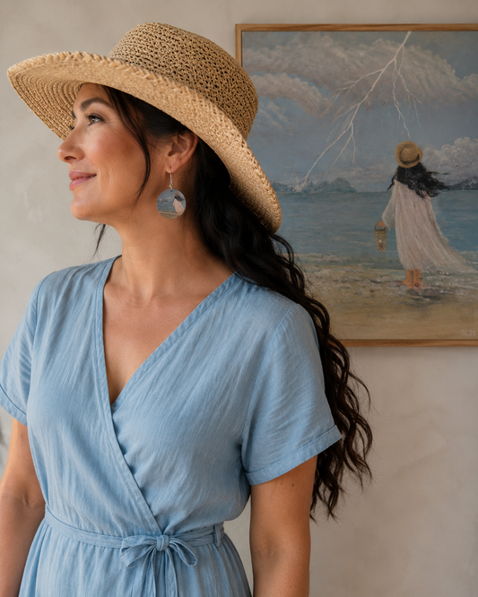 Wooden earrings: Vintage Maija's waiting